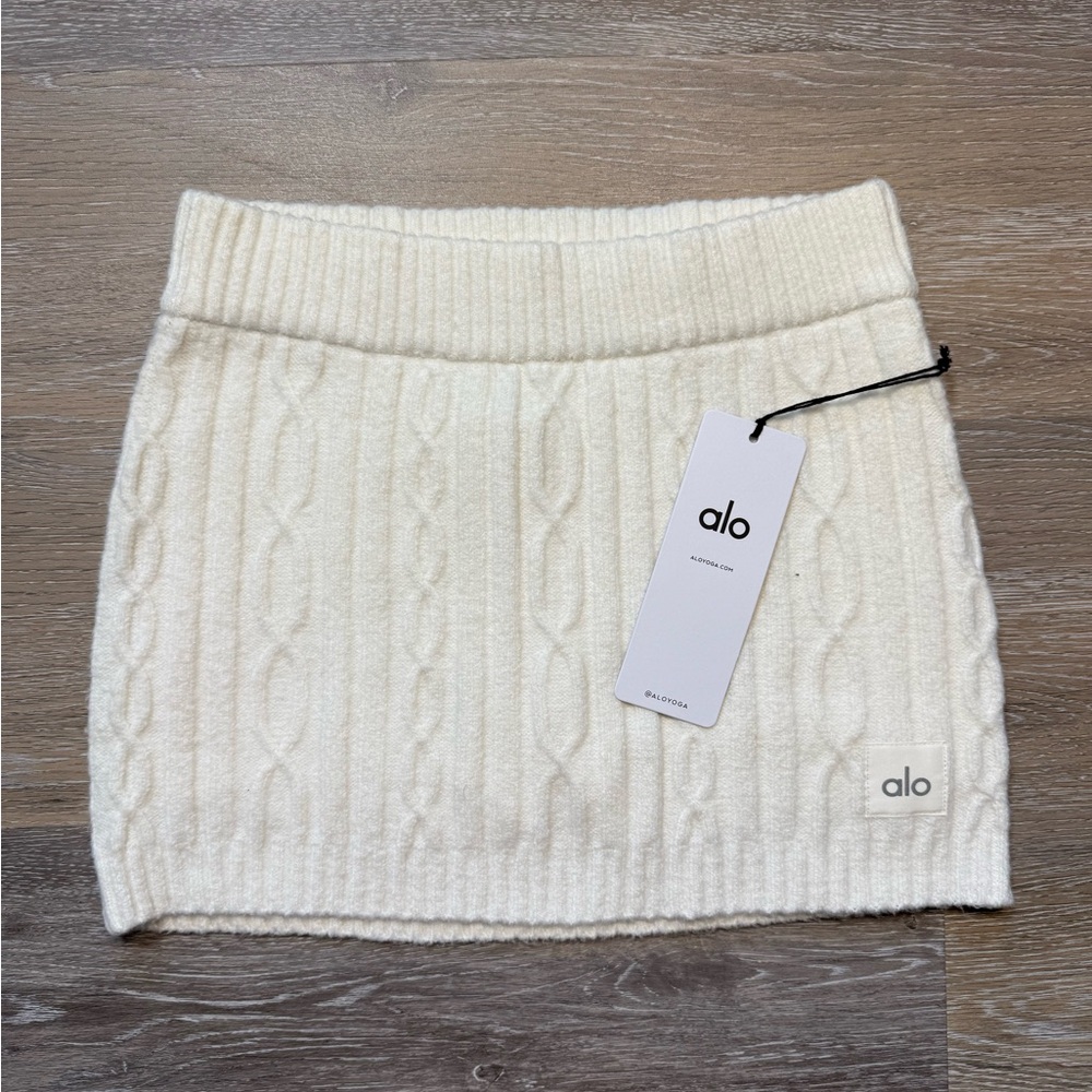 Alo Yoga Cable Knit Skirt - Ivory